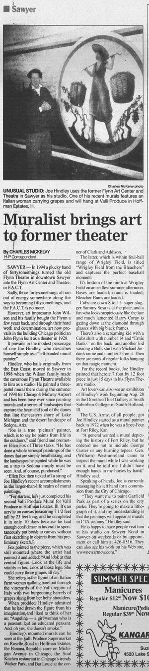 Flynn Theatre - Jun 2 2000 Article On Muralist (newer photo)